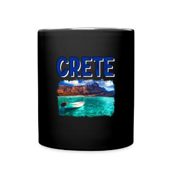 Kreta Urlaub Geschenk - Tasse einfarbig - Schwarz - Vorne