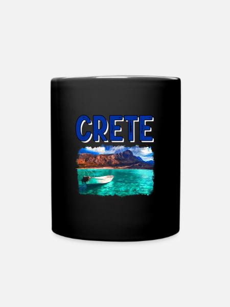 Kreta Urlaub Geschenk - Tasse einfarbig - Schwarz
