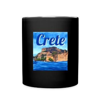Kreta Insel Sommerurlaub Geschenkidee - Tasse einfarbig - Schwarz - Vorne