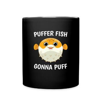 Gonna Puff Kugelfisch Fisch Meer - Tasse einfarbig - Schwarz - Vorne