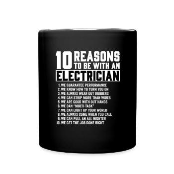 Électricien Génie électrique Pinces isolantes Electronique - Mug uni - noir - Devant