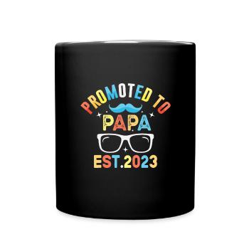 Vater 2023 - Papa 2023 - Papa werden Schwanger - Tasse einfarbig - Schwarz - Vorne