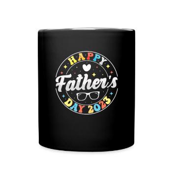 Vater 2023 - Papa 2023 - Papa werden Schwanger - Tasse einfarbig - Schwarz - Vorne