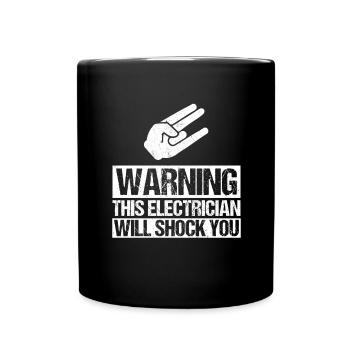 Electrician Electrical Engineering Insulation pliers Electronics - Full Colour Mug - black - Front