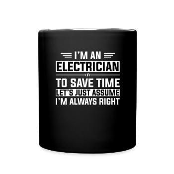 Électricien Génie électrique Pinces isolantes Electronique - Mug uni - noir - Devant