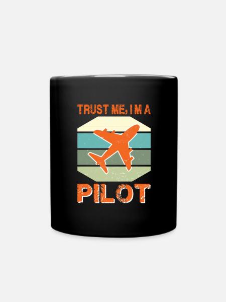 Idée cadeau Pilot Airplane Flying Aviation - Mug uni - noir