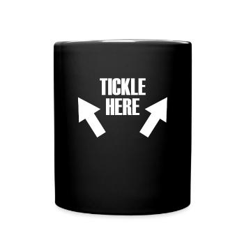 Sie sind kitzlige Achselh�hlen sind kitzliger Kitz - Tasse einfarbig - Schwarz - Vorne
