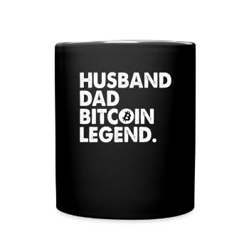 Bitcoin Père | Cadeau pour un investisseur crypto - Mug uni - noir - Devant