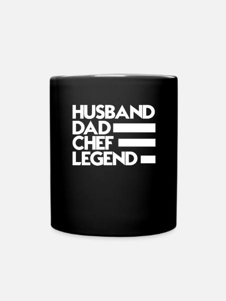 Vater Ehemann Chefkoch Held Legende - Tasse einfarbig - Schwarz