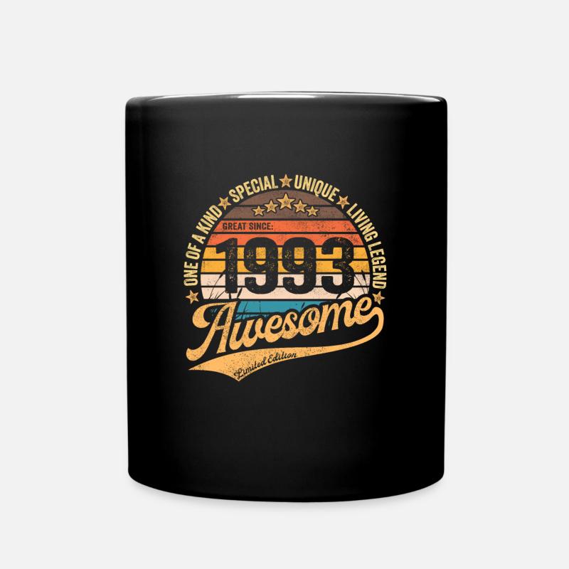 1993 Geburtstag Retro Geschenk geboren Jahr 1993 - Tasse einfarbig - Schwarz