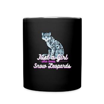 Schneeleopard - Tasse einfarbig - Schwarz - Vorne