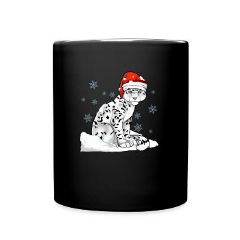 Schneeleopard - Tasse einfarbig - Schwarz - Vorne