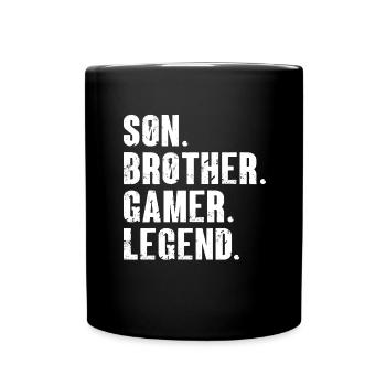 Son frère Gamer Légende Jeu Jeu vidéo Gamer - Mug uni - noir - Devant