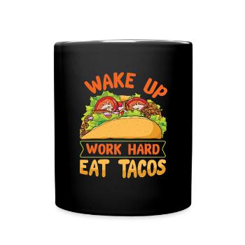 Mexican Food Tacos Taco Tapas Nachos Mexico - Full Colour Mug - black - Front