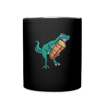 Knoblauch Knoblauchbrot Geschenk - Tasse einfarbig - Schwarz - Vorne