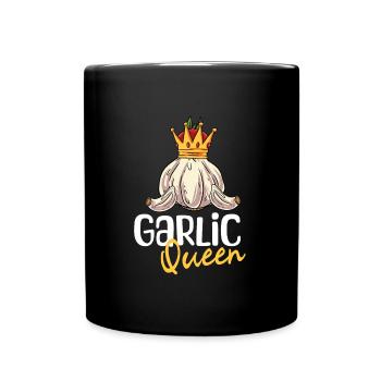 Knoblauch Knoblauchbrot Geschenk - Tasse einfarbig - Schwarz - Vorne