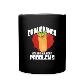 Chimichangas Chimichanga Burrito Mexikanisches Ess - Tasse einfarbig - Schwarz - Vorne