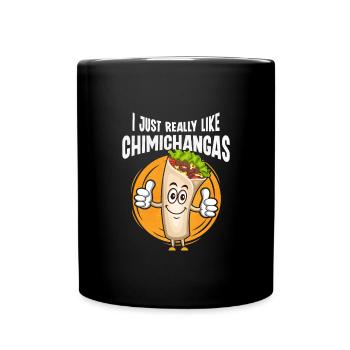 Chimichangas Chimichanga Burrito Mexikanisches Ess - Tasse einfarbig - Schwarz - Vorne