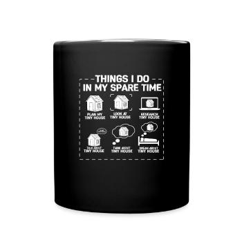Tiny House - Tasse einfarbig - Schwarz - Vorne