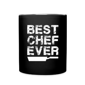 Chef Beanie Chef Cuisine Cinq Étoiles Or 5 - Mug uni - noir - Devant