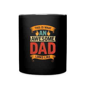 Welt bester Papa Vater Paare Paar Eltern Dad daddy - Tasse einfarbig - Schwarz - Vorne