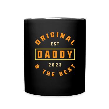 Vater 2023 - Papa 2023 - Papa werden Schwanger - Tasse einfarbig - Schwarz - Vorne