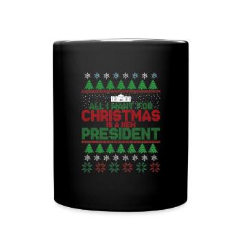 Alles was ich zu Weihnachten will ist ein neuer Pr - Tasse einfarbig - Schwarz - Vorne