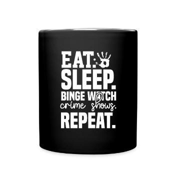 True Crime Crime Series Crime Detective - Full Colour Mug - black - Front