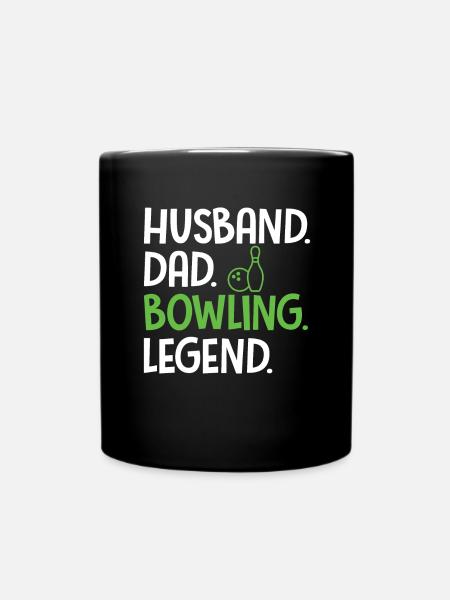 Bowling Vater Papa Cooler - Tasse einfarbig - Schwarz