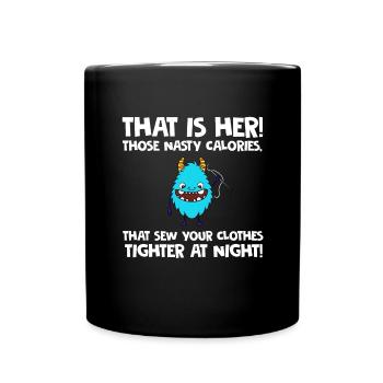 Lustiges Abnehmen Fit Werden Design - Tasse einfarbig - Schwarz - Vorne