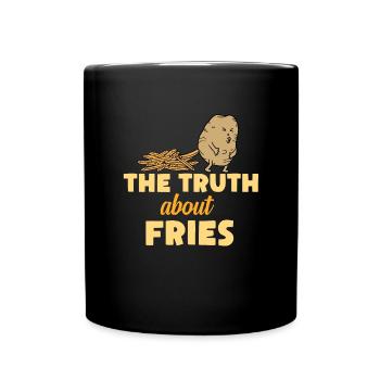 Pommes - Tasse einfarbig - Schwarz - Vorne