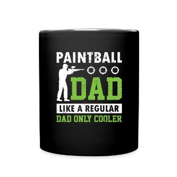 Paintball Father Shooting Sports Gift - Full Colour Mug - black - Front