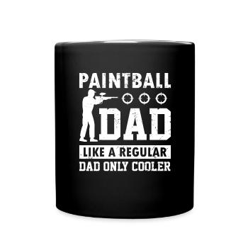 Paintball Father Shooting Sports Gift - Full Colour Mug - black - Front