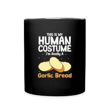 Garlic Garlic Bread Food Gift - Full Colour Mug - black - Front