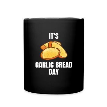 Garlic Garlic Bread Food Gift - Full Colour Mug - black - Front