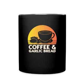 Garlic Garlic Bread Food Gift - Full Colour Mug - black - Front