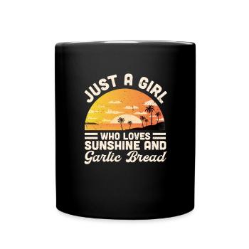 Garlic Garlic Bread Food Gift - Full Colour Mug - black - Front