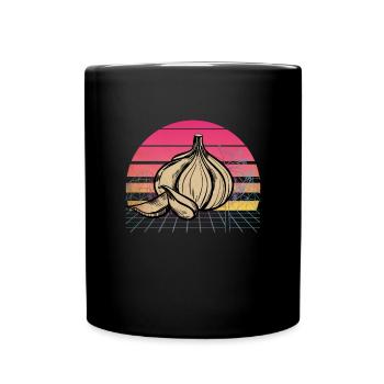 Garlic Garlic Bread Food Gift - Full Colour Mug - black - Front