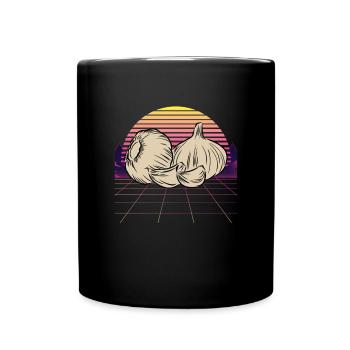 Garlic Garlic Bread Food Gift - Full Colour Mug - black - Front