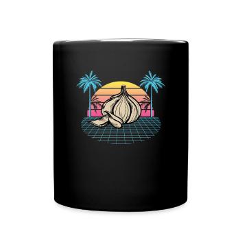 Garlic Garlic Bread Food Gift - Full Colour Mug - black - Front