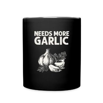 Garlic Garlic Bread Food Gift - Full Colour Mug - black - Front