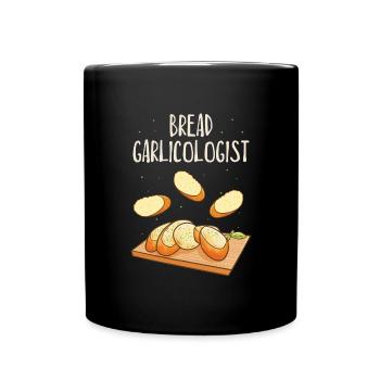 Garlic Garlic Bread Food Gift - Full Colour Mug - black - Front