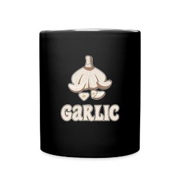 Garlic Garlic Bread Food Gift - Full Colour Mug - black - Front