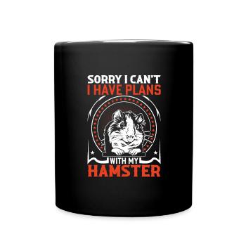 Hamster Liebhaber Hamster Geschenk - Tasse einfarbig - Schwarz - Vorne