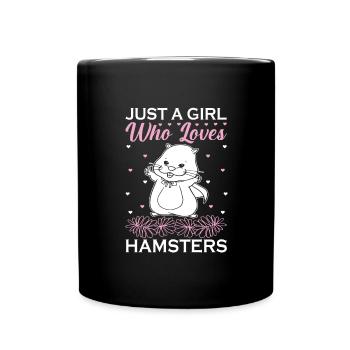 Hamster Liebhaber Hamster Geschenk - Tasse einfarbig - Schwarz - Vorne