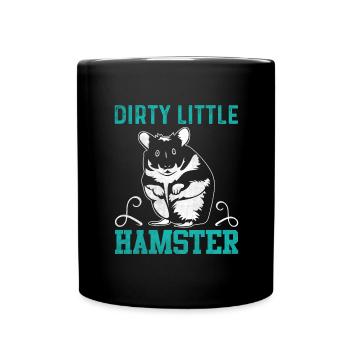 Hamster Liebhaber Hamster Geschenk - Tasse einfarbig - Schwarz - Vorne