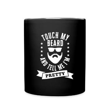 Full beard and beard bearer Beard hair Moustache - Full Colour Mug - black - Front