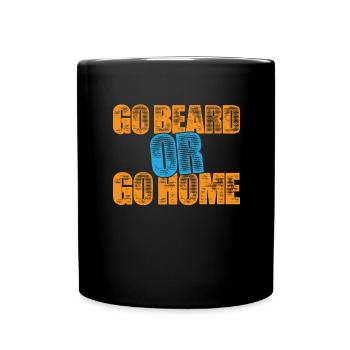 Full beard and beard bearer Beard hair Moustache - Full Colour Mug - black - Front