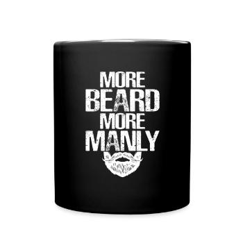 Vollbart und Bartträger Barthaare Schnauzbart - Tasse einfarbig - Schwarz - Vorne