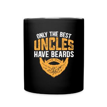 Onkel Bart Bartträger Spruch | lustiges Geschenk - Tasse einfarbig - Schwarz - Vorne